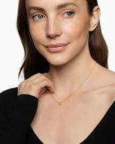 Micro Chatelaine® Pendant Necklace in 18K Yellow Gold with Peridot, 5mm